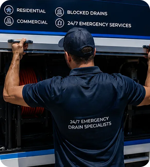 A licensed the Sydney CBD plumber at the service van