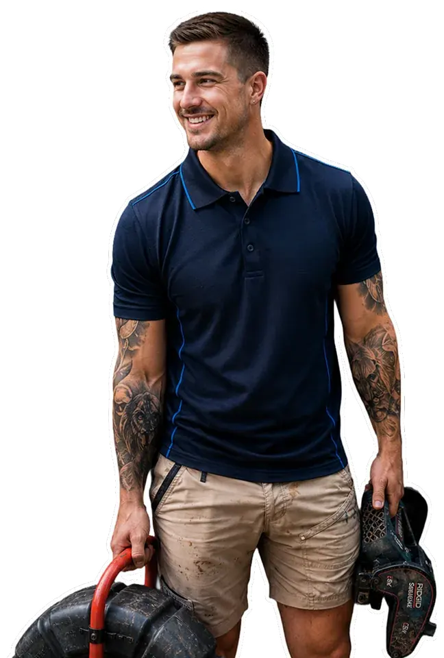 A licensed the Sydney CBD plumber with his tools